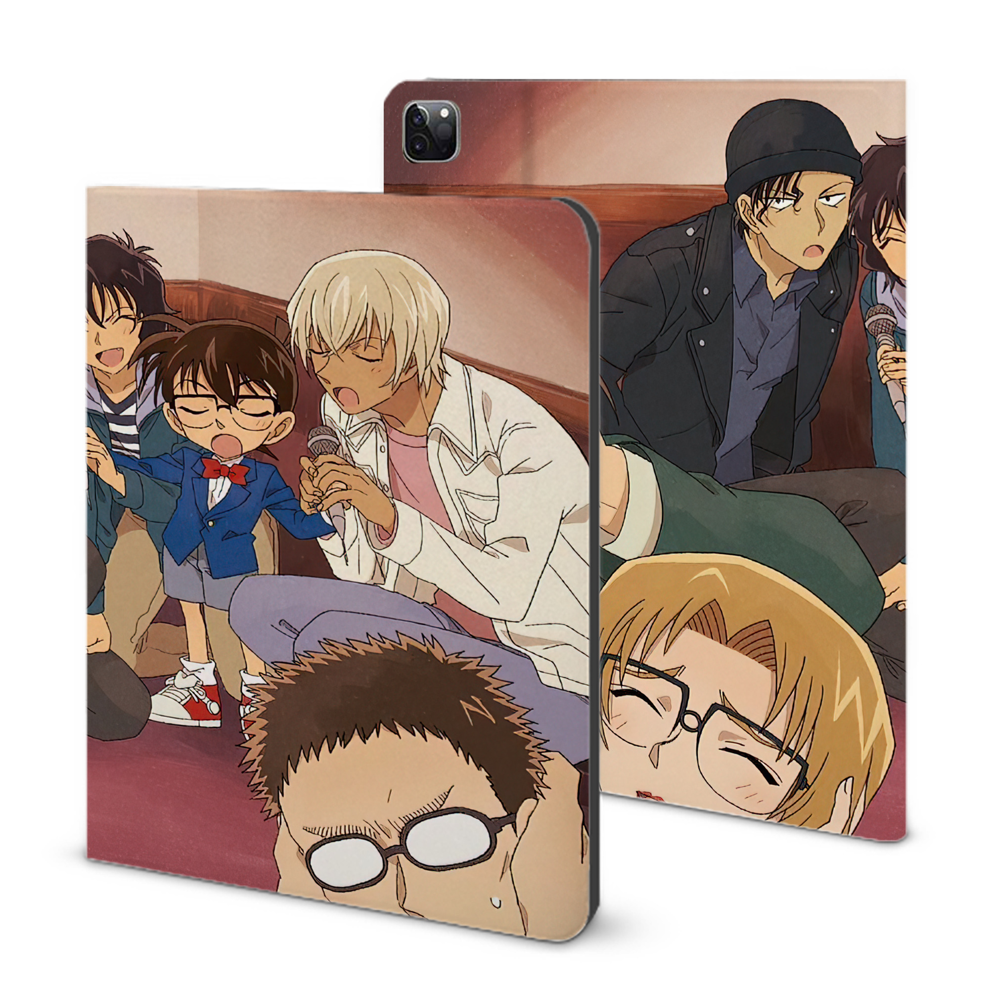 （画像用） 名探偵コナン Detective Conan IPad ケース ブック型 PUレザー TPU 耐衝撃 軽量 薄型 ペン収納なし 全面保護 IPad 各モデル対応